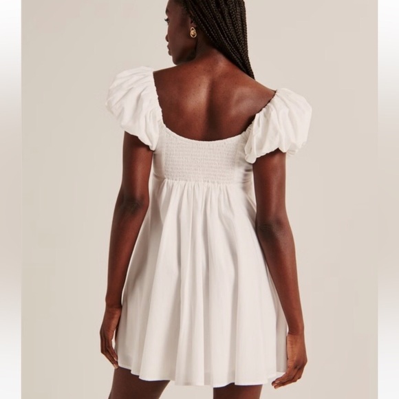 Abercrombie & Fitch Ruched Puff Sleeve Mini Dress - Picture 5 of 12